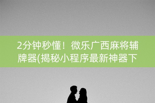 微乐小程序麻将辅牌器(揭秘小程序攻略插件)